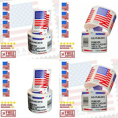 10 Rolls of 100 Stamps USPS US Flag Forever Postage Stamps USPS NEXT DAY