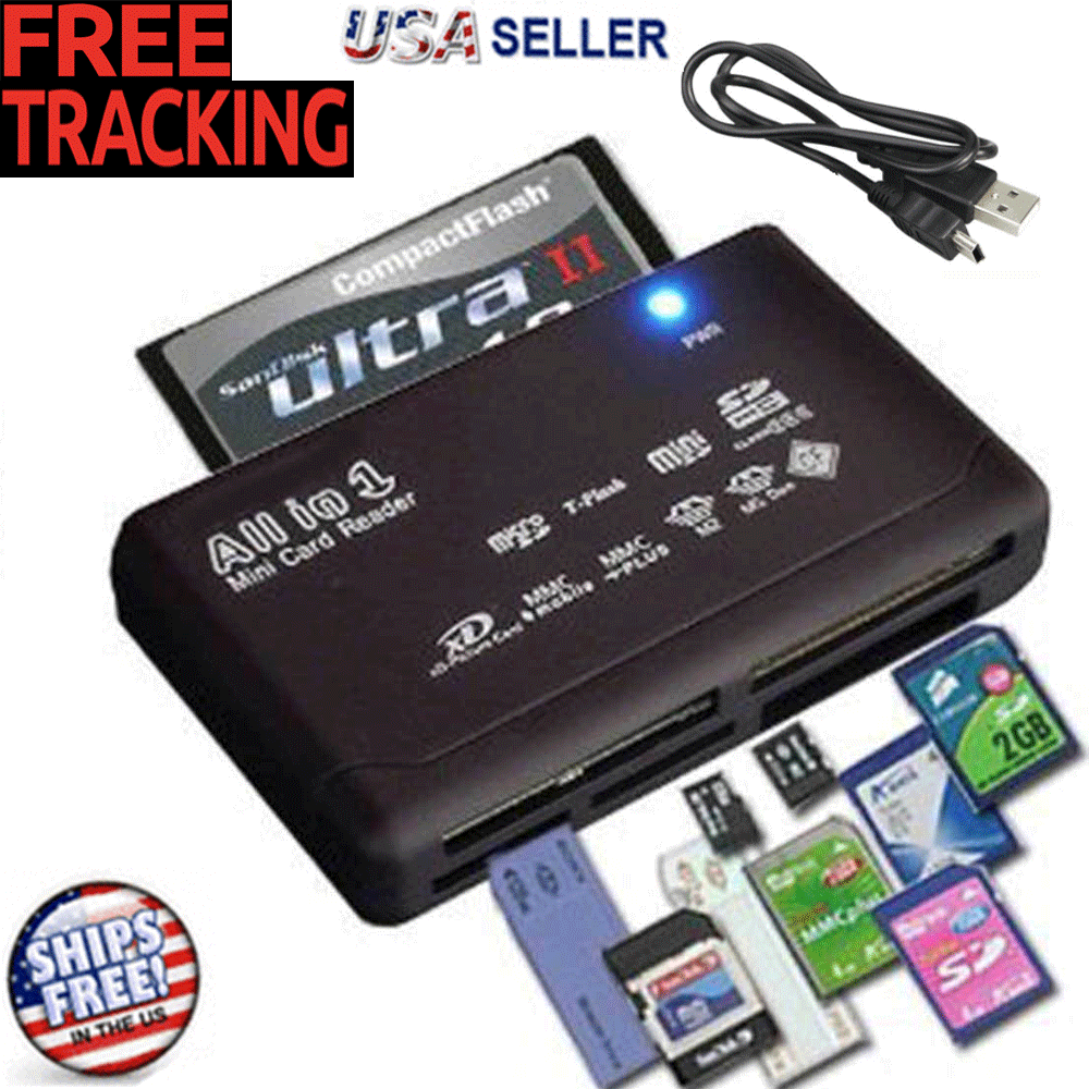 Memory Card Reader Mini 26-IN-1 USB 2.0 High Speed For CF xD SD MS SDHC