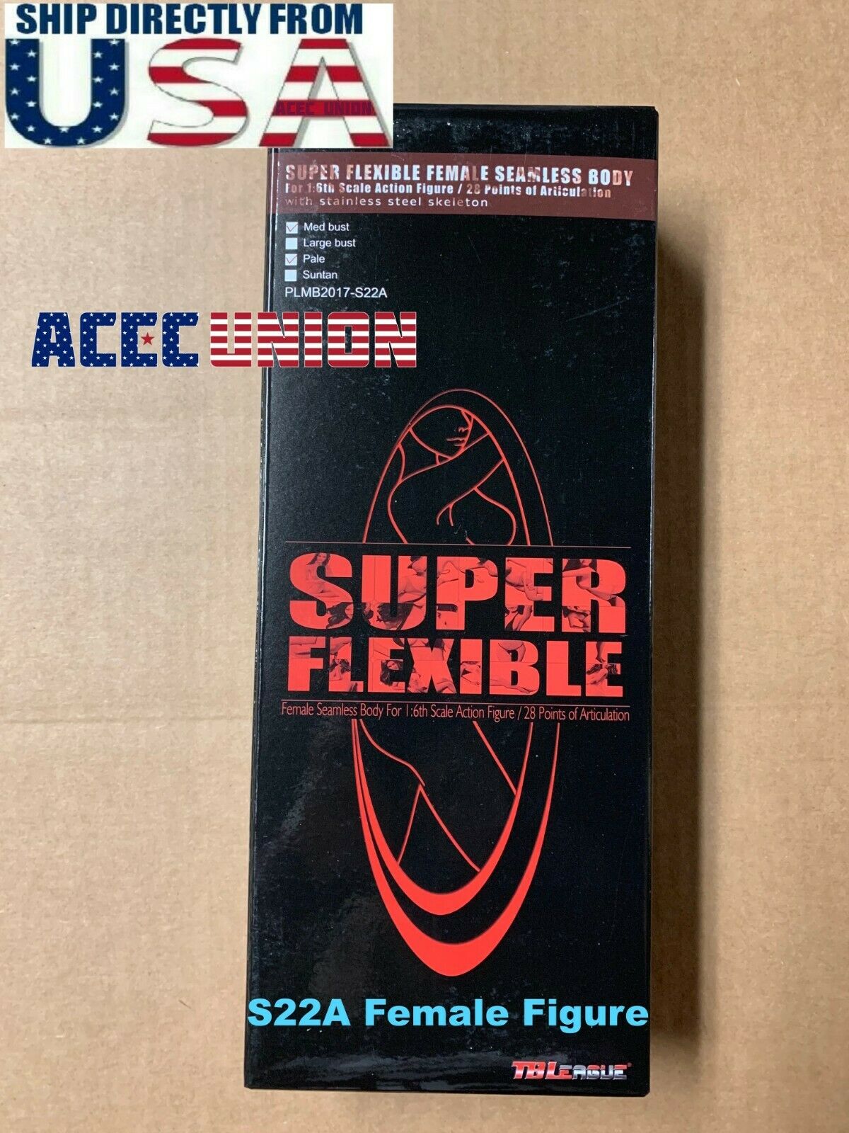 TBLeague PHICEN 1/6 Female Muscle Seamless Body PALE M Bust S22A Figure U.S.A.