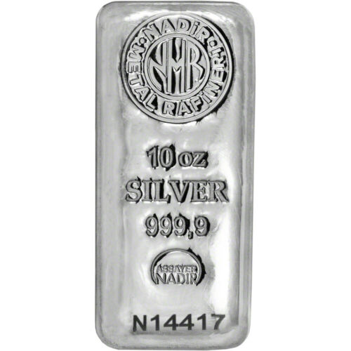 10 oz. Nadir Metal Rafineri Refinery Silver Bar - 999.9 Fine