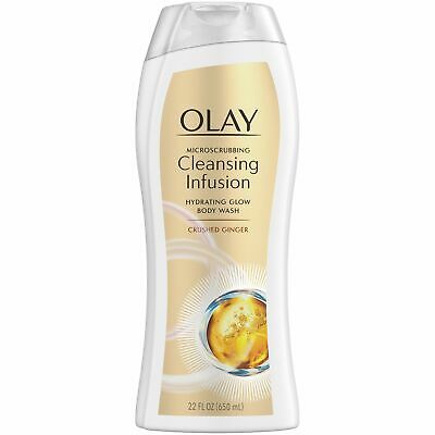 Olay Microscrubbing Cleansing Infusion Body Wash, Crushed Ginger, 22 oz