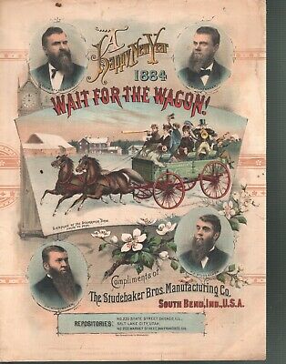 Wait For The Wagon Studebaker Advertisement Sheet Music