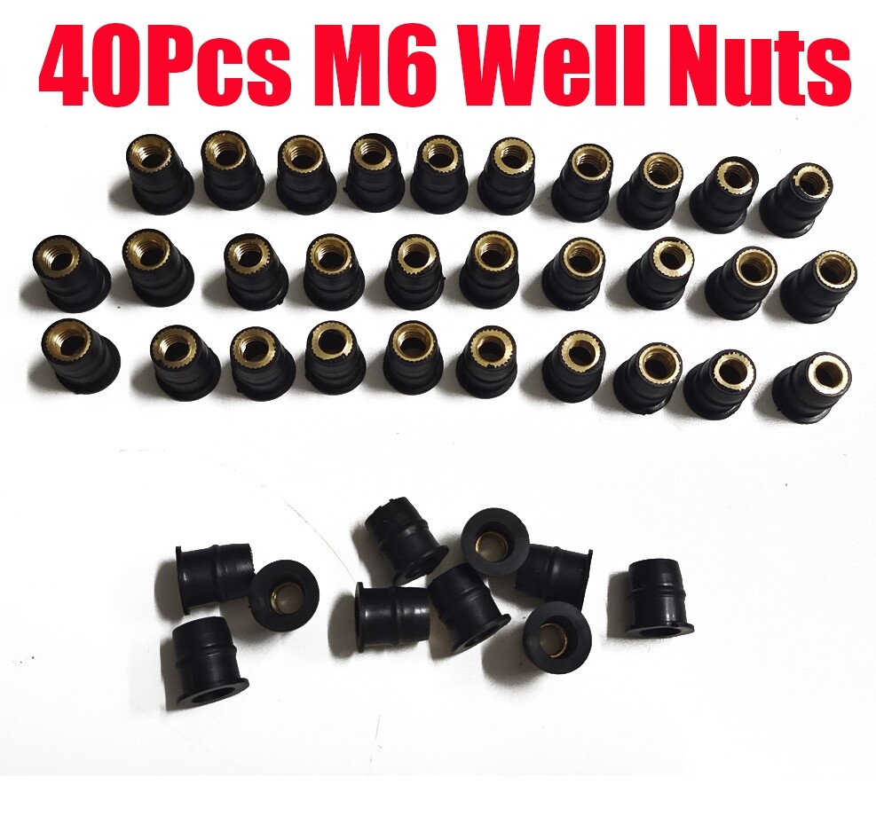 M6 Motorcycle Modified Windshield Nut Fasteners Rubber Rivet Screws Accessories