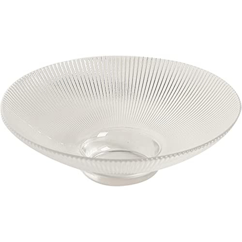 Clear Glass Round Footed Pedestal Fruit Serving Bowl for Decor