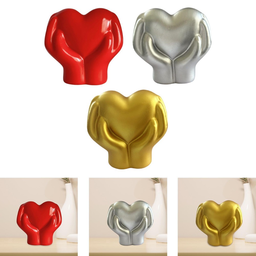 Hand Gesture Heart Statue Anniversary Nightstands Living Room Resin Figurine