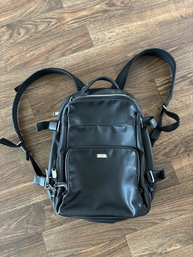 BALLY Switzerland Premium Leather Veltan Laptop Backpack for Style and Functionality