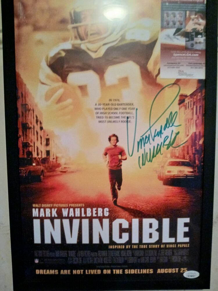 Vince Papale Signed Movie Poster With Coa-image