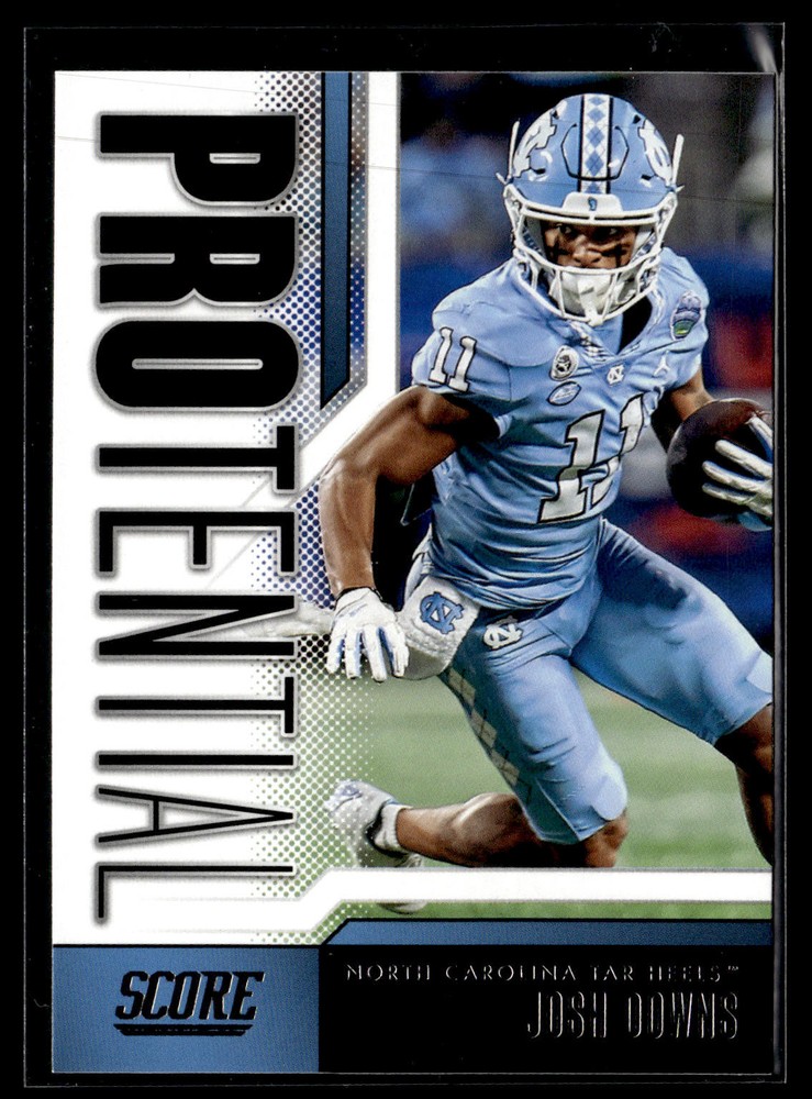 2023 Score Josh Downs #11 UNC Tar Heels Rookie Card Protential