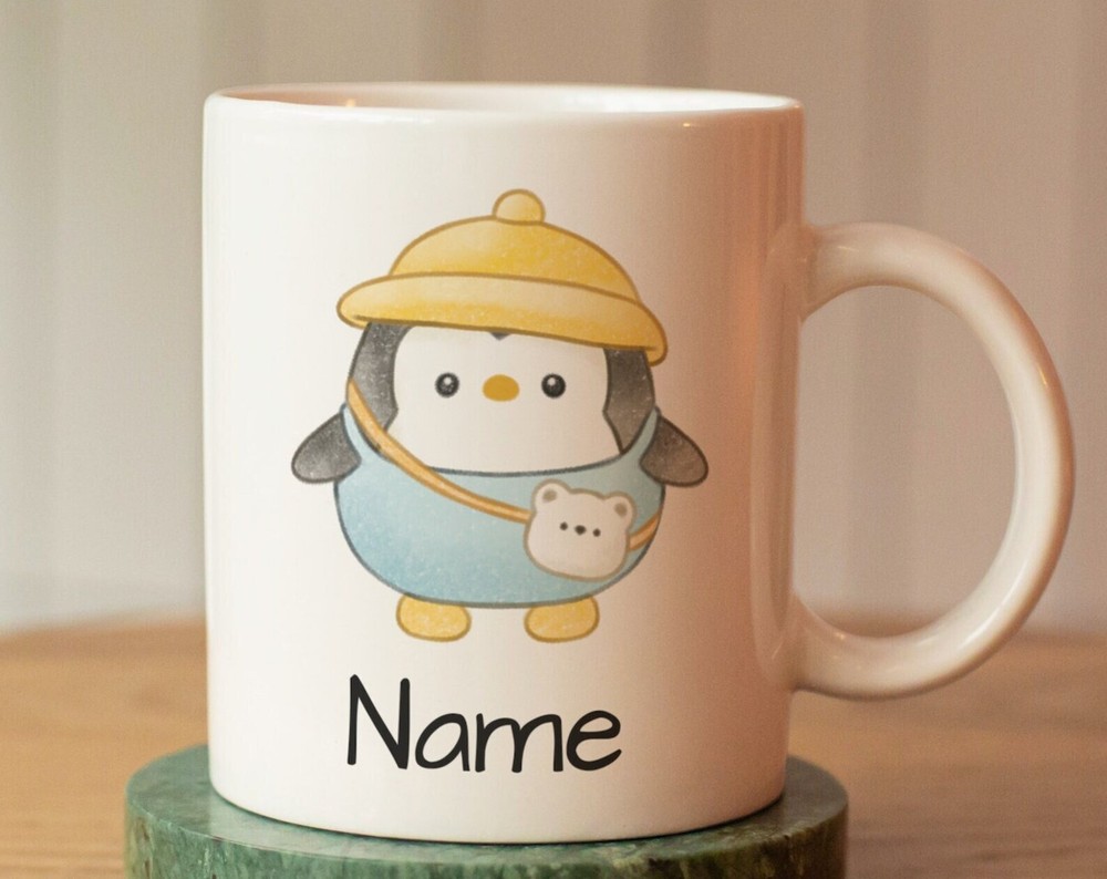 Custom Penguin Mug with Name - Kids' Personalized Cup Gift-image