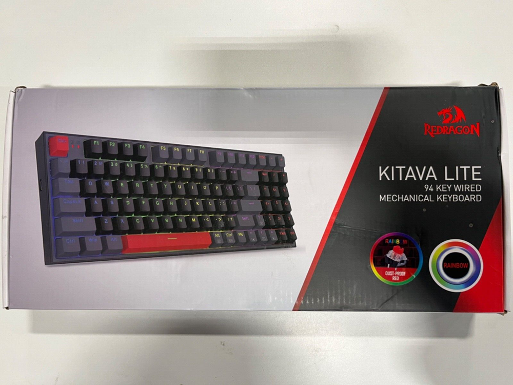 ReDragon Kitava Lite 94-Key Wired Mechanical Gaming Keyboard with Removable Switches