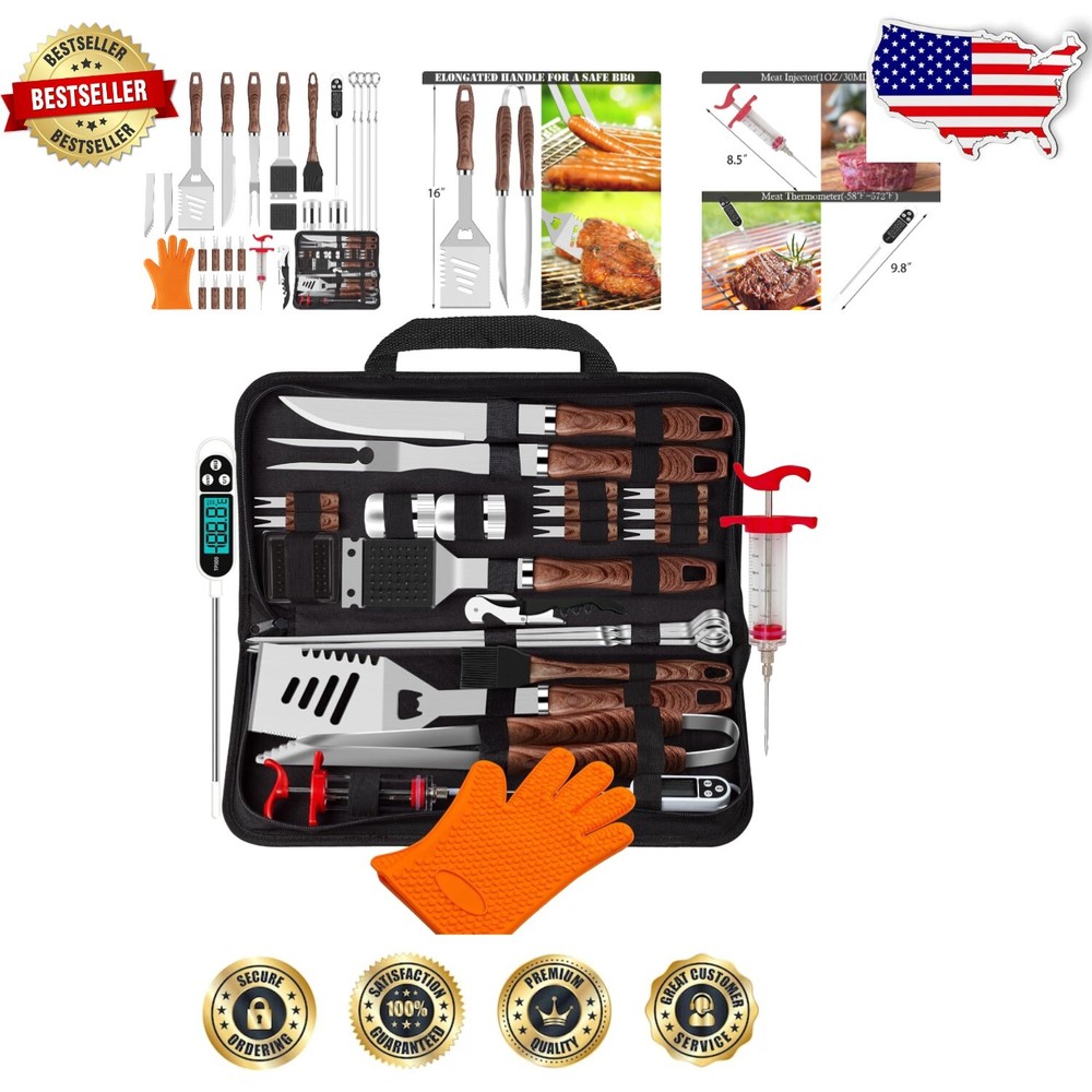 Premium Grilling Accessories Kit with Portable Canvas Bag – Ideal for BBQ Lovers