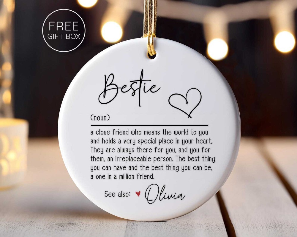 Best Friend Christmas Ornament Friendship Gift Keepsake