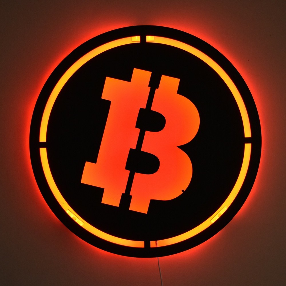 Bitcoin LED Wall Sign – Glowing Crypto Art for BTC Collectors-image