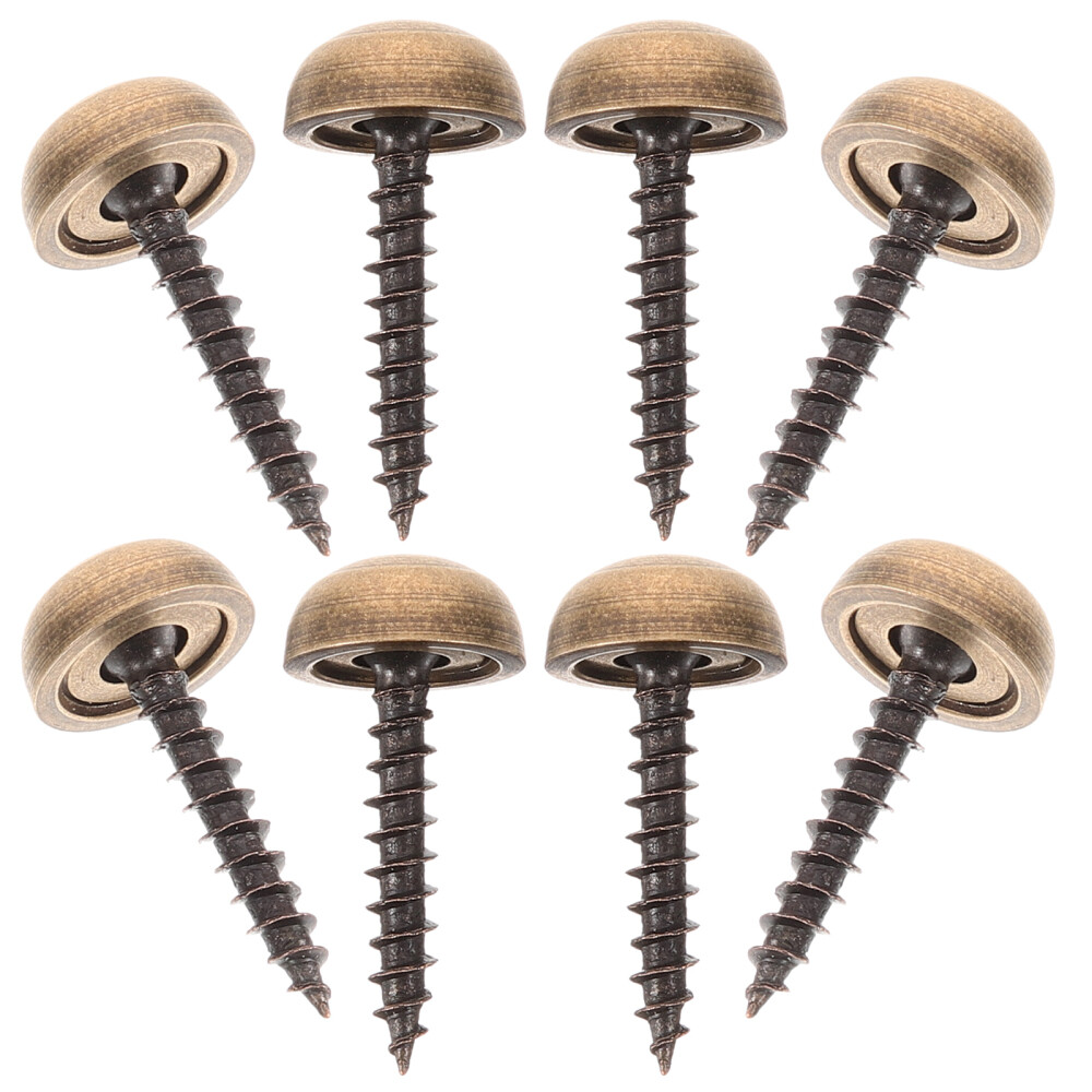 8 Pcs Decorative Self Tapping Screws Mirror with Caps Drywall Plugs