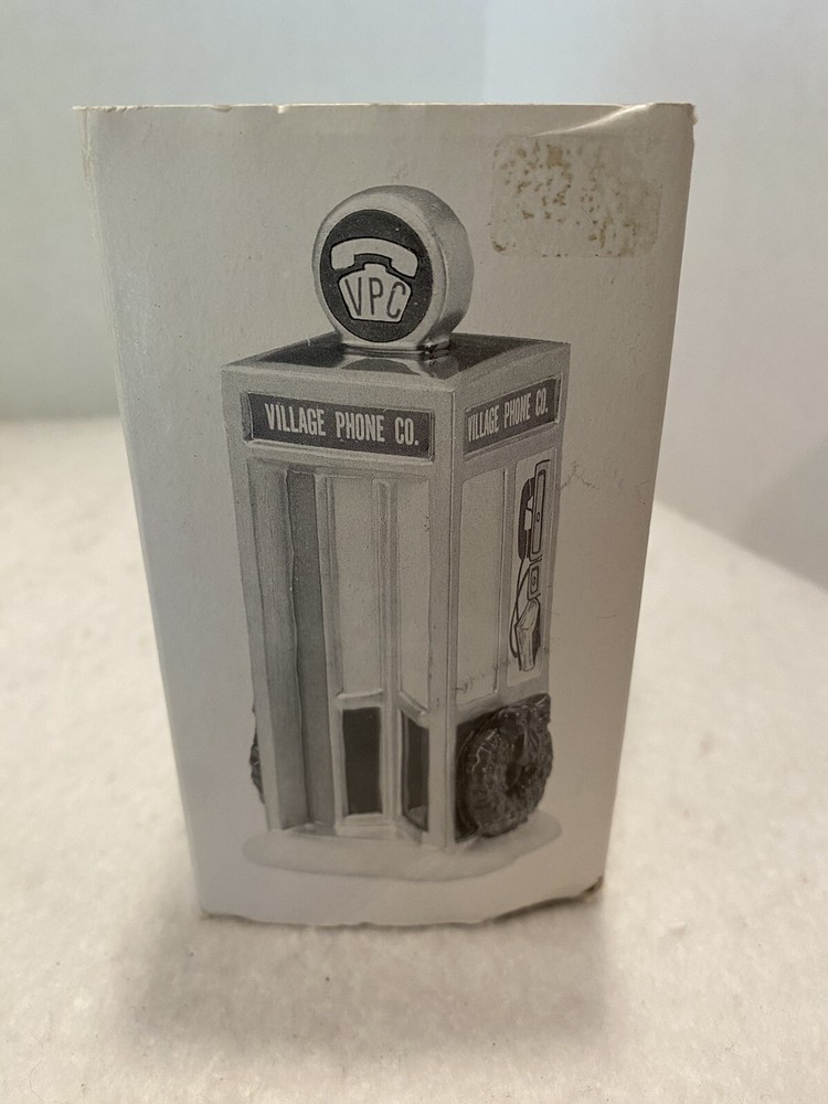 Dept 56 Snow Village Christmas Phone Booth Accessory 5429-1 MIB