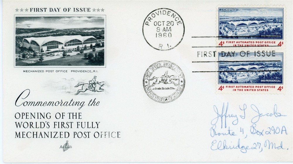 US Stamp #1164 Automated P. O. 4c - First Day Cover - Providence RI - Cancel-image