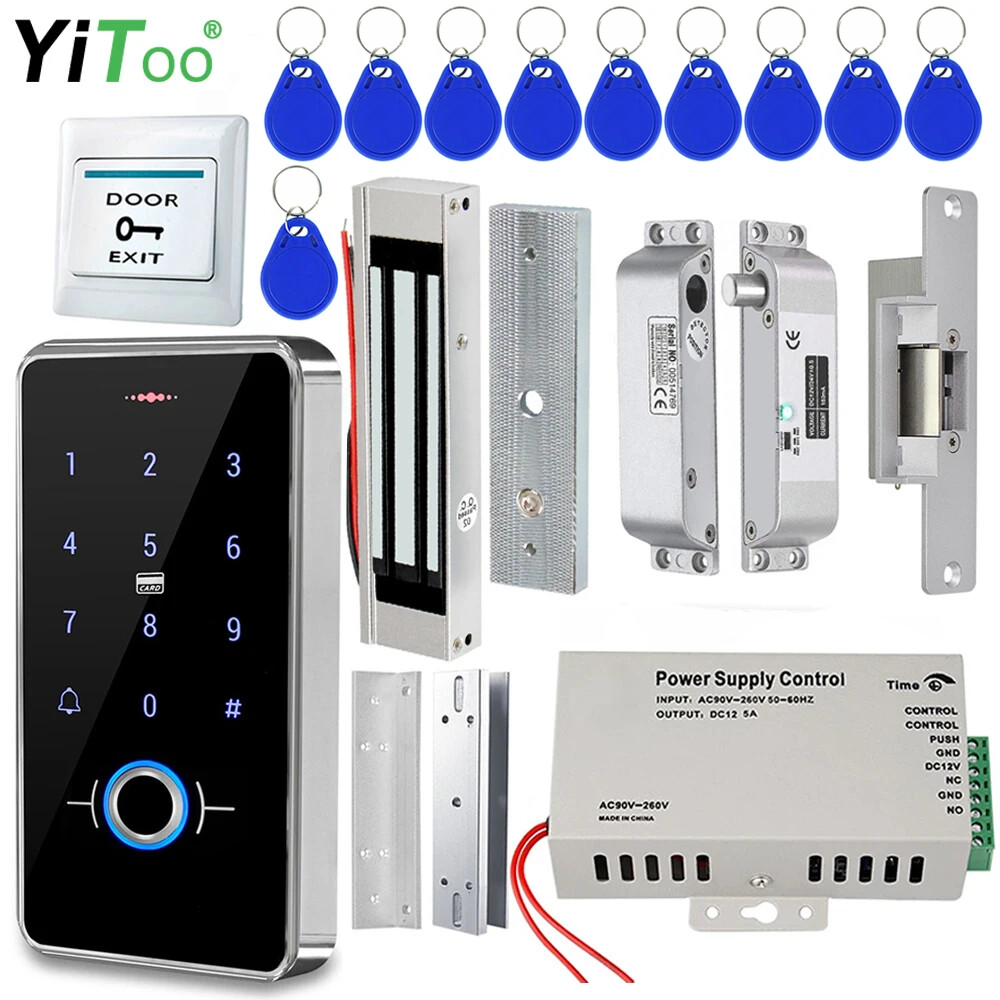 Fingerprint Access Control Waterproof Electric Door Lock Set  