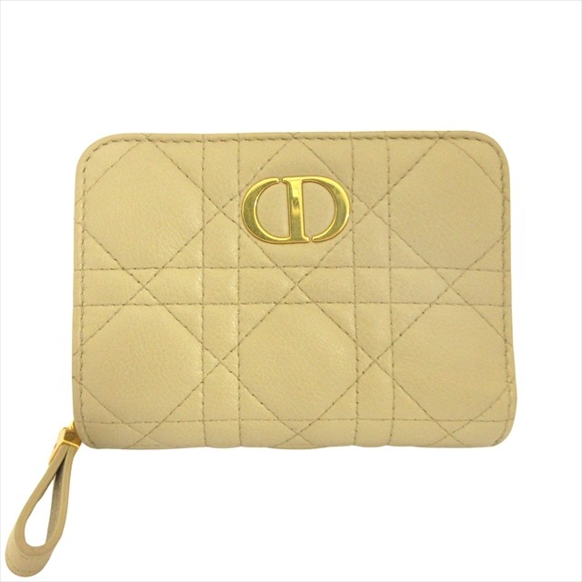 Christian Dior Caro Scarlet Cannage Bifold Wallet in Red