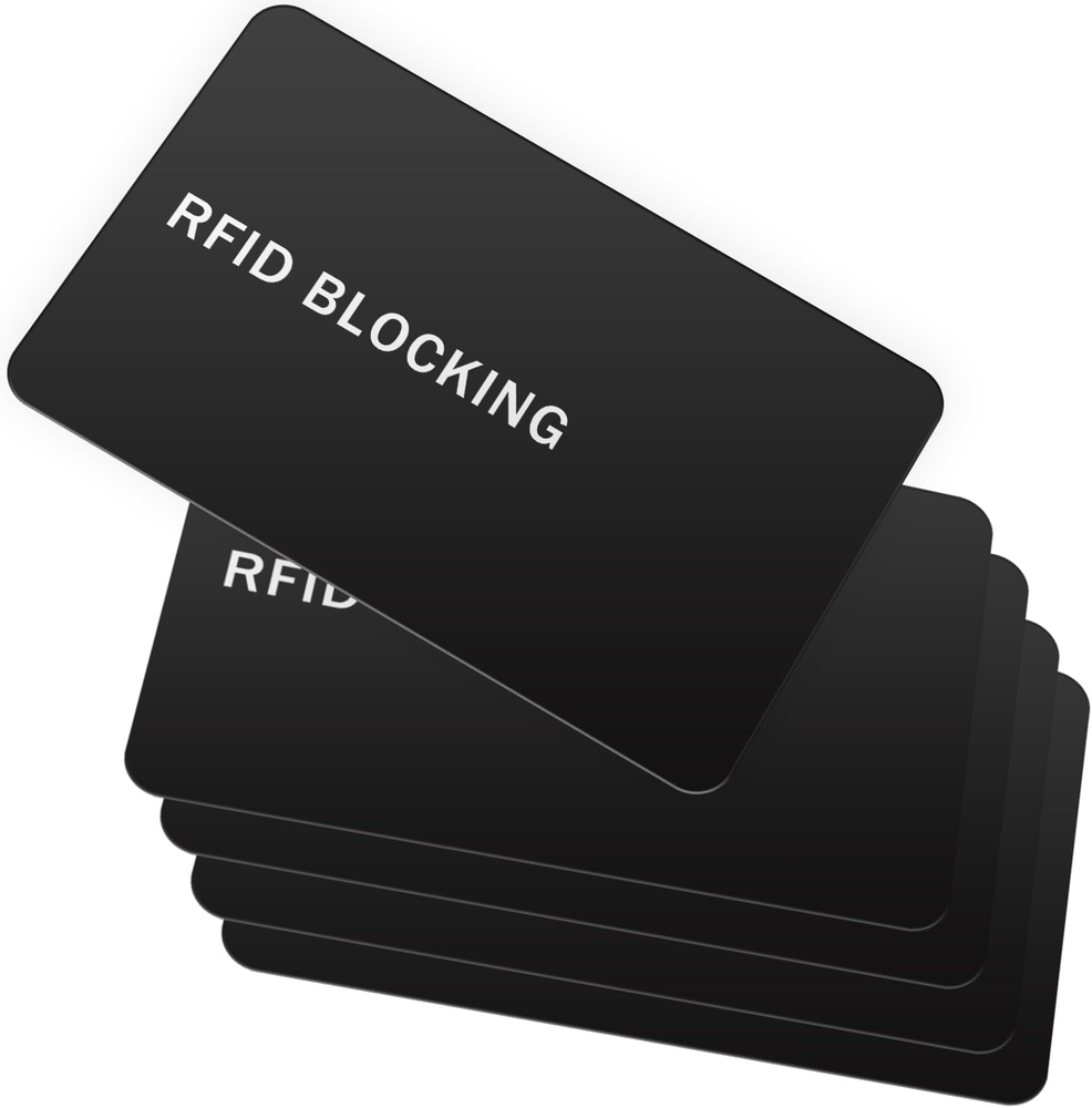 RFID Blocking Card - 5 Pack, Contactless NFC Credit Card ID Protection Safe Bank