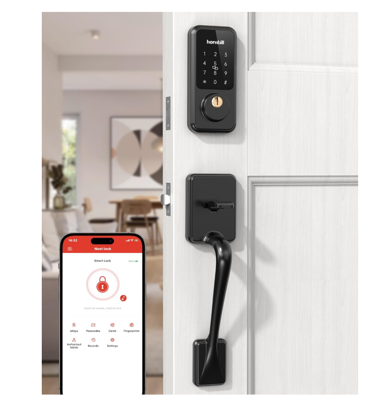 Smart Keyless Entry Front Door Lock Set with Handle & Electronic Keypad
