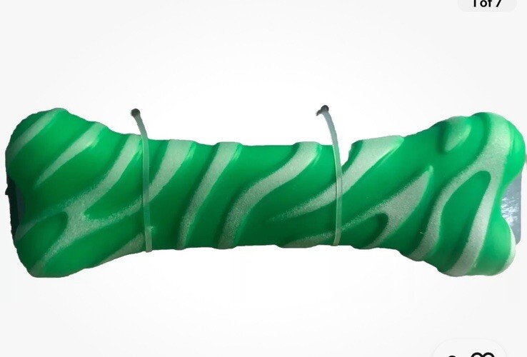 Bone Shaped Squeaky Vinyl Dog Toy for Medium Breeds, 1 Pc