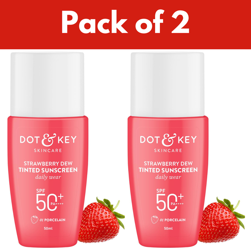 Dot & Key Strawberry Dew Tinted Sunscreen SPF 50+ Pa++++ - 01 Porcelain 50ml