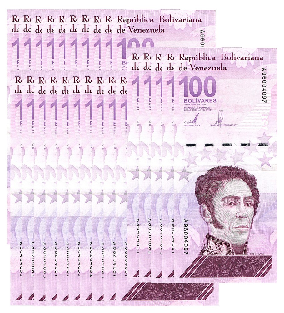 Lot of 25 Venezuela 100 DIGITALES Banknote 2021 CIRC 100 Million Bolivars
