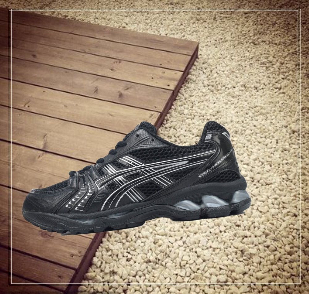 Classic Asics Gel Kayano 14 Black Pure Silver Mens Running Shoes 1201A019-006