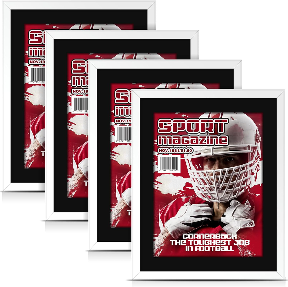 Geetery 4 PCS Sports Magazine Frame Fits Magazine Measuring 8.5 X 11.25 Inch Mag