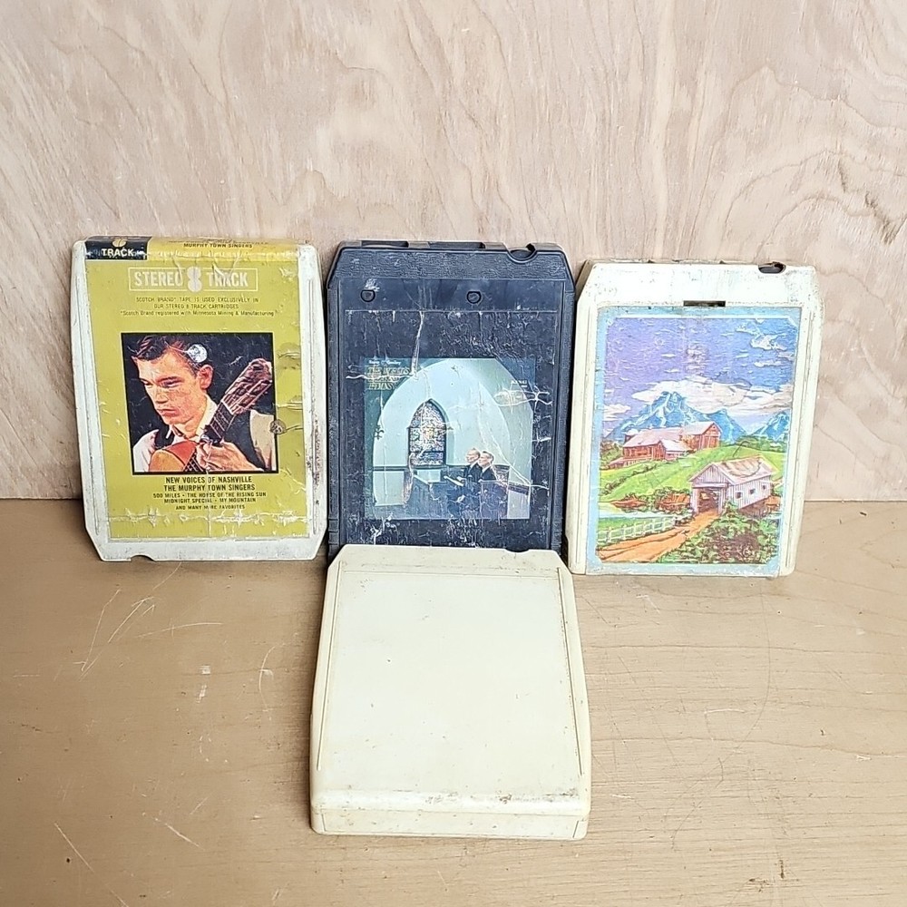Lot of 4 Gospel 8-track tapes The Murphy Town Singers Reno & Smiley Country Pac