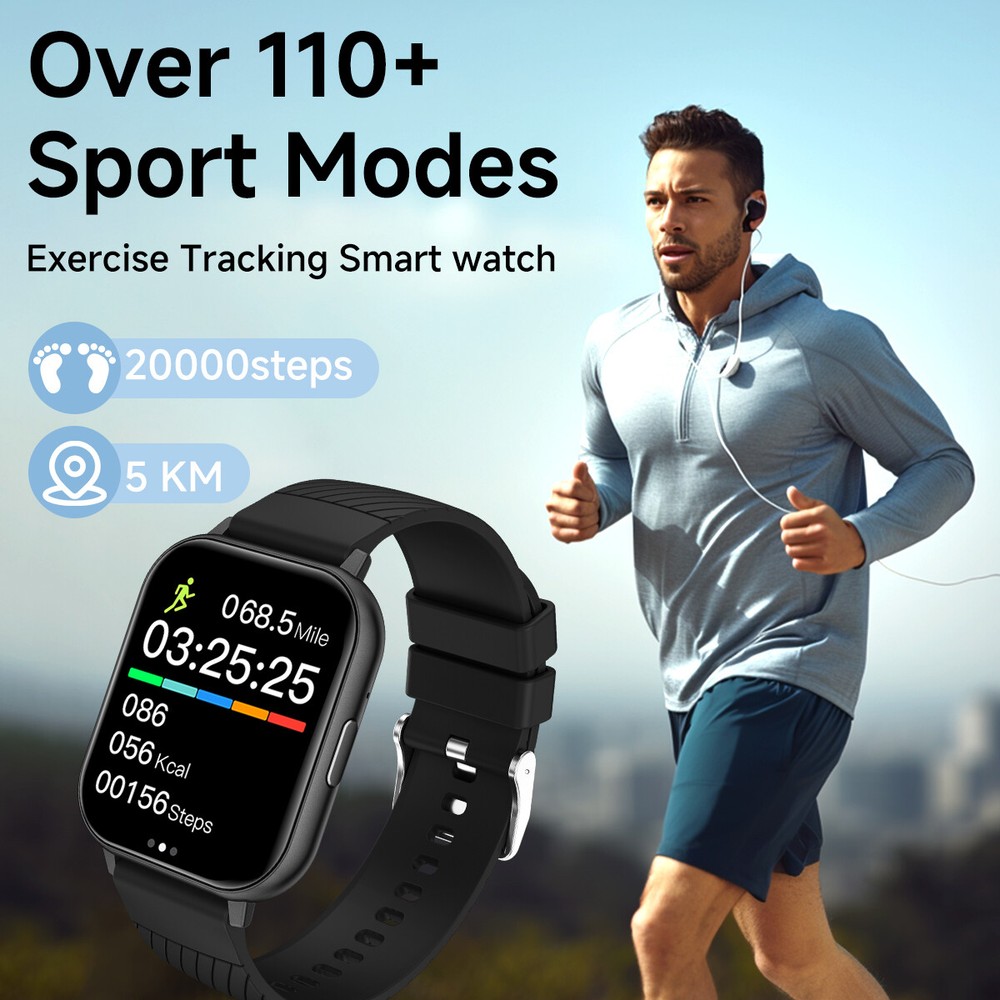 Waterproof Smartwatch for Men and Women Compatible with iPhone Samsung