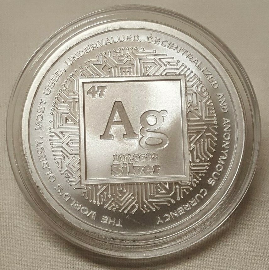 1oz Silver Shield 2021 BU Silver Round Coin #5 Crytpto Series Cryptocurrency-image