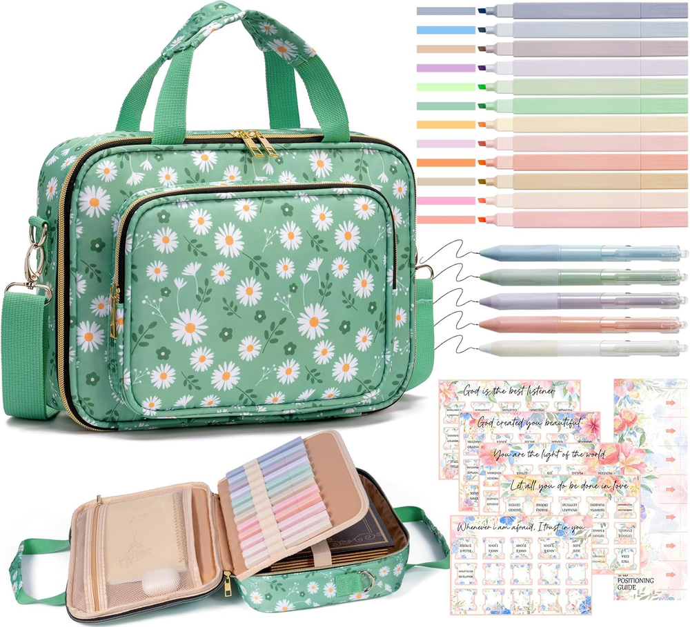 Bible Cover for Women Large Bag with Shoulder Strap Christian Gifts