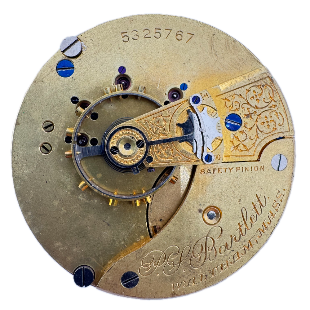 Antique 18s 1892 Waltham 15 Jewel Hunter Pocket Watch Movement P.S. Bartlett USA