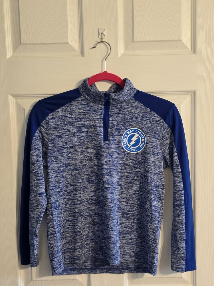 Tampa Bay Sports Tampa Lightning Blue 1/4 Zip Pullover Size Medium