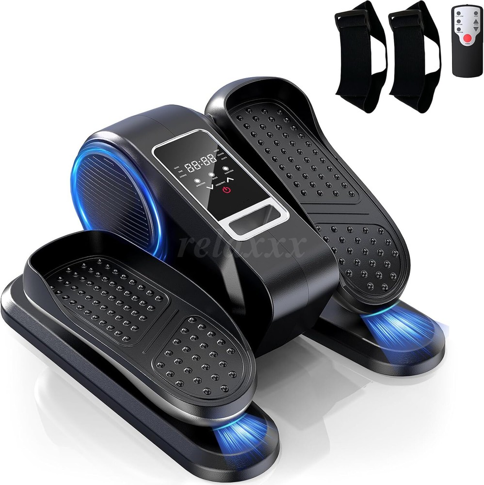 Under Desk Elliptical Machine for Home,Ellipse Leg Exerciser for Seniors Black