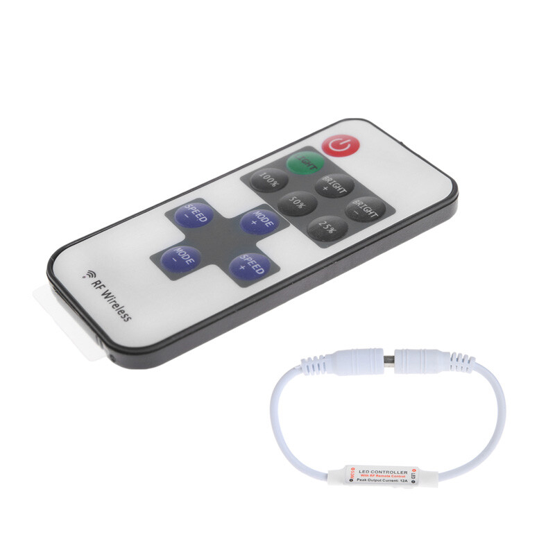 RF 11 Key Remote Controller Dimmer for Single Color LED Strip Light
