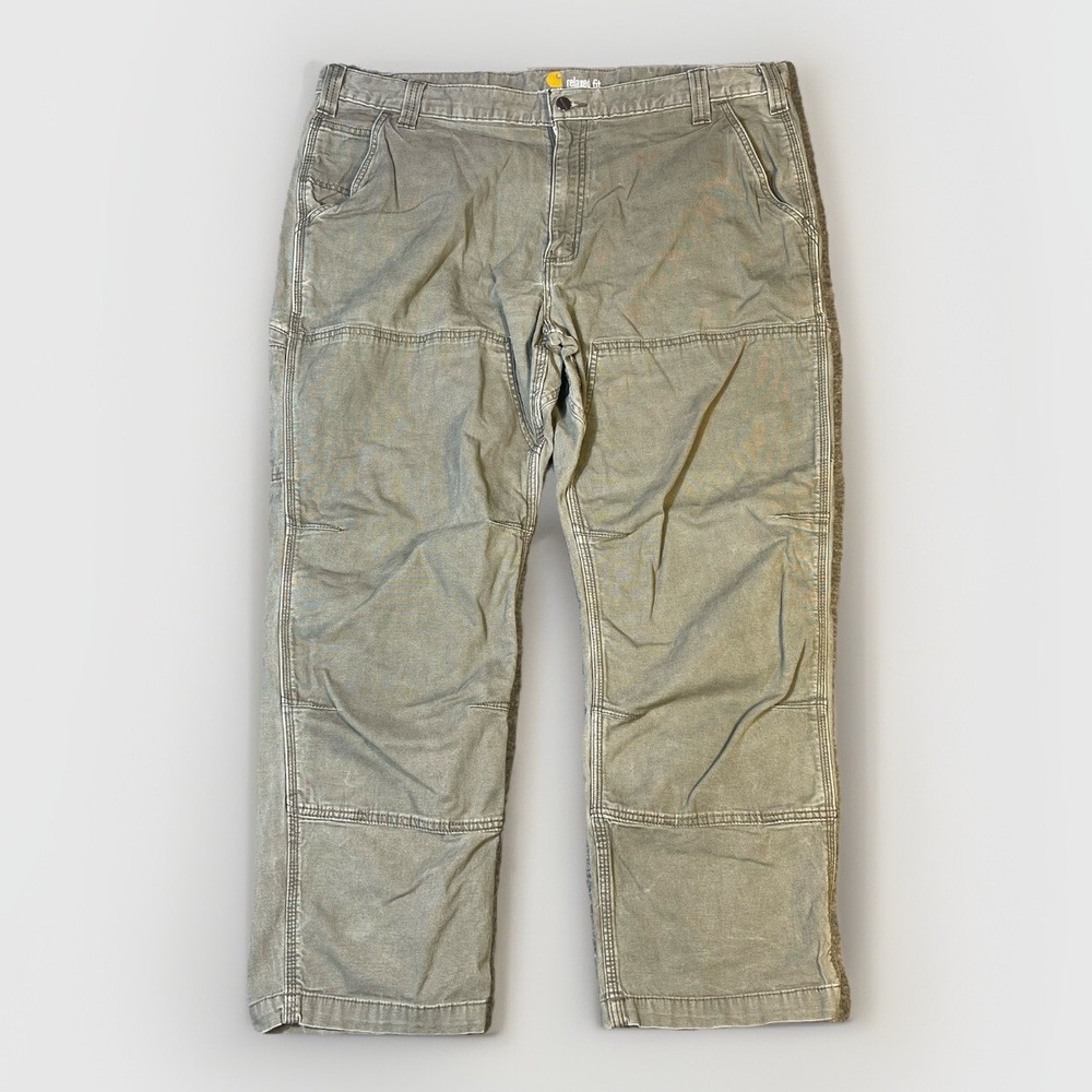 Carhartt Double Knee Relaxed Fit Work Rugged Flex Pants 42x32 Green 102802
