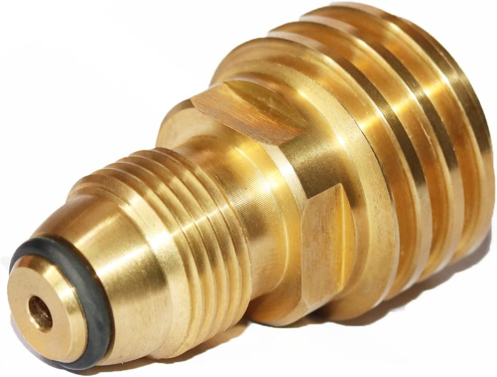 Propane Tank Adapter Converts POL LP Tank Service Valve to Qcc1/Type1 Hose or Re