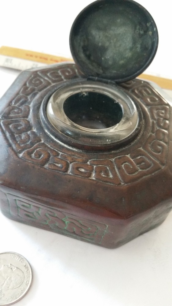 TIFFANY&CO STUDIOS NEW YORK BRONZE INCWEL ZODIAC 20THC