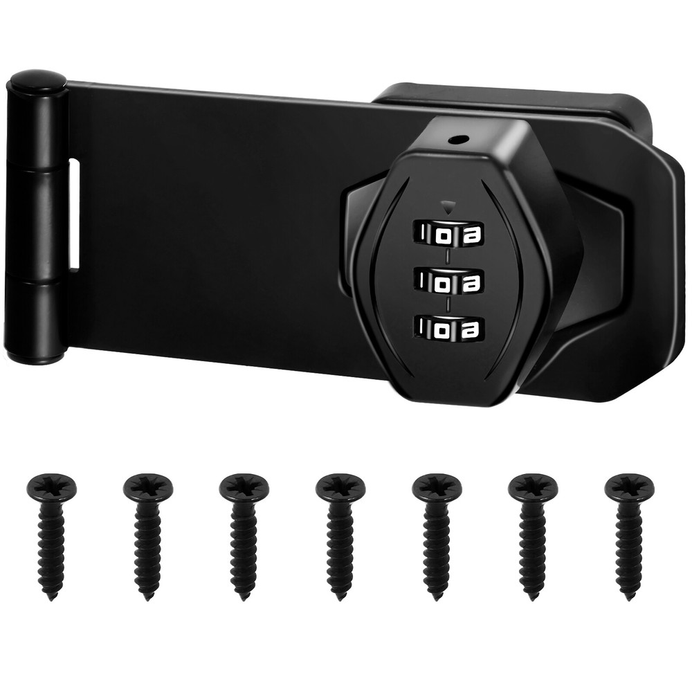 Zinc Alloy 3-Digit Rotary Hasp Cabinet Combination Lock with Hook-image