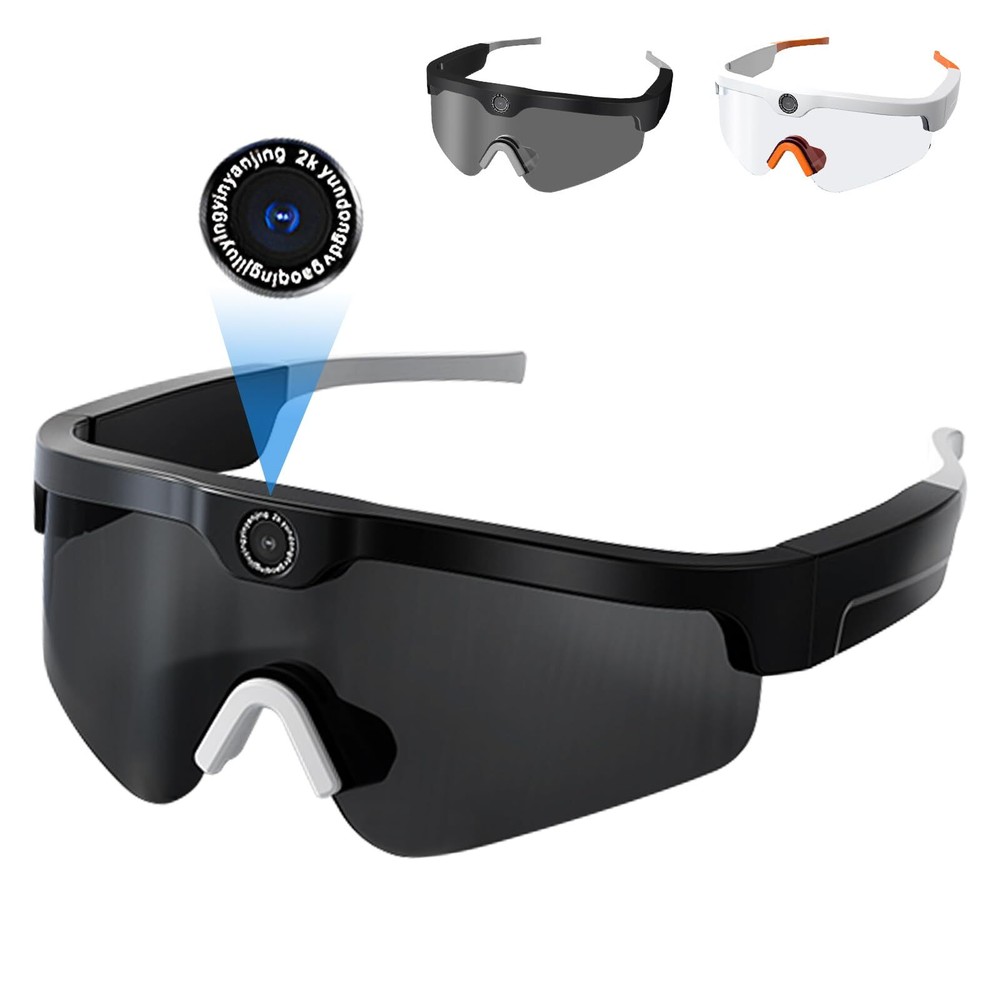 Smart Video Glasses,4K Video Smart Sunglasses,Camera Glasses with Wireless Mu...