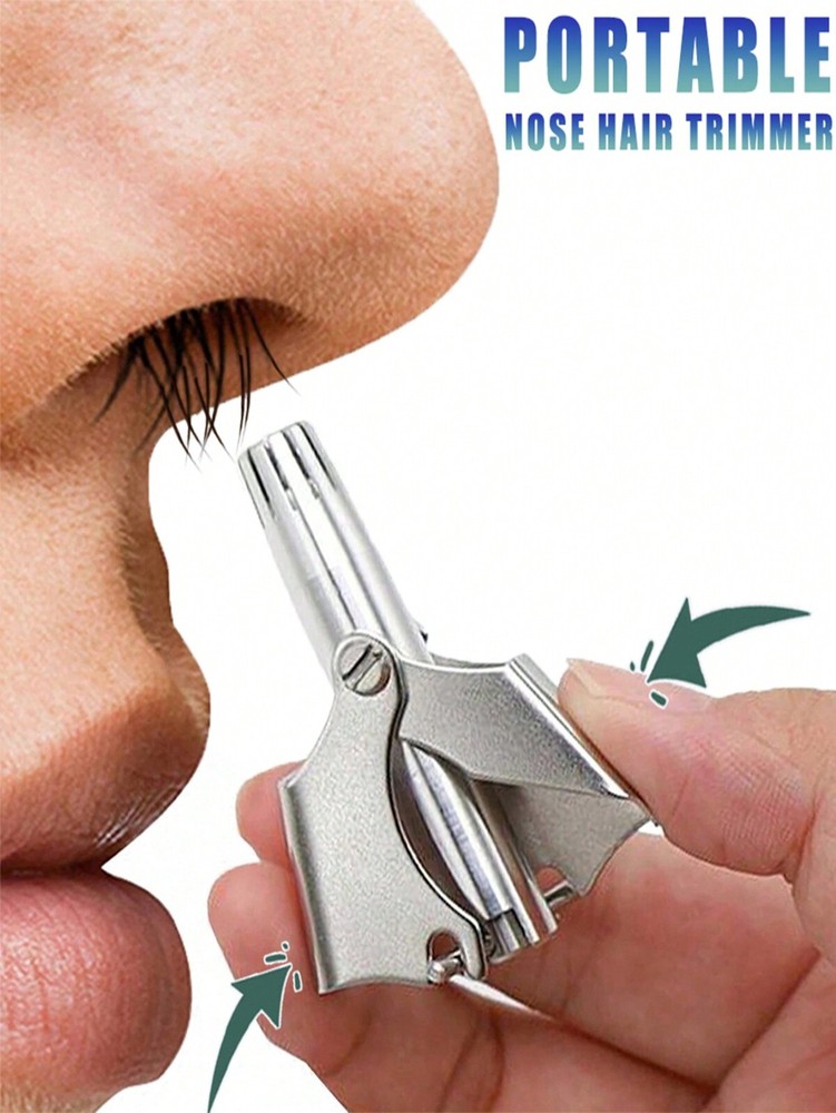 1pc Stainless Steel Nose Shaving Hair Removal Clipper Trimmer Manual Device USA