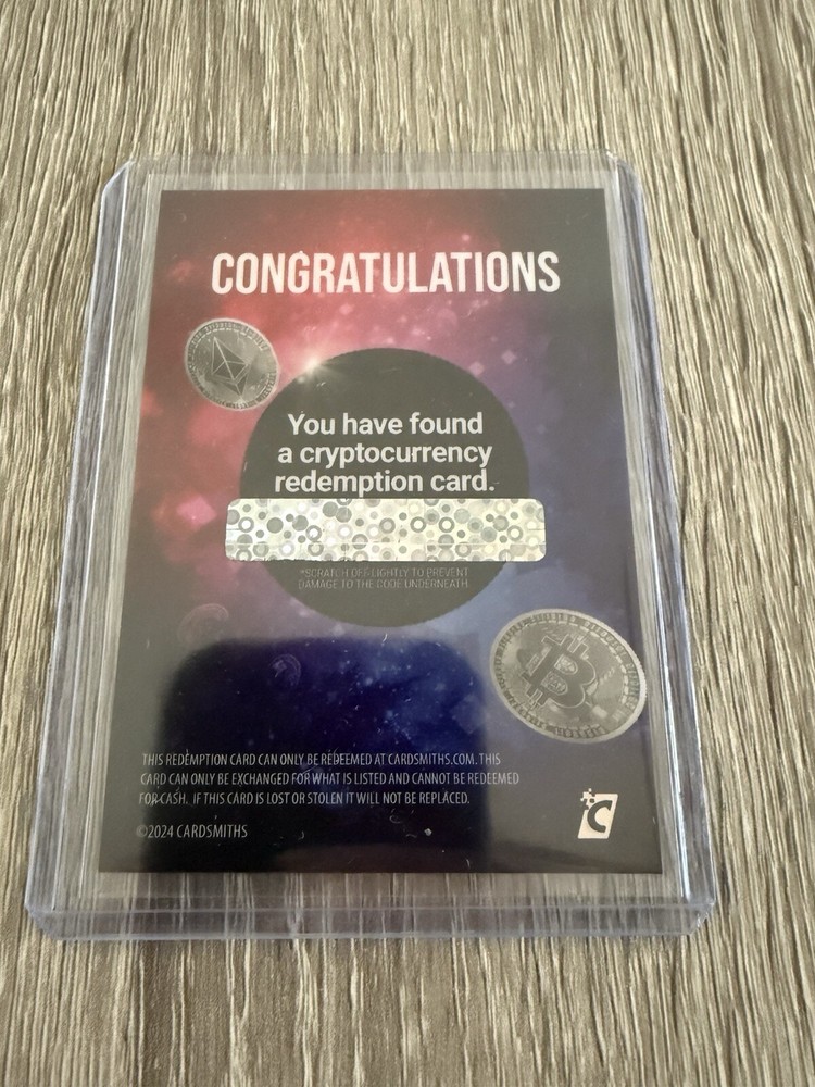 Cardsmiths Currency Series 4 Cryptocurrency Redemption Card Unscratched-image