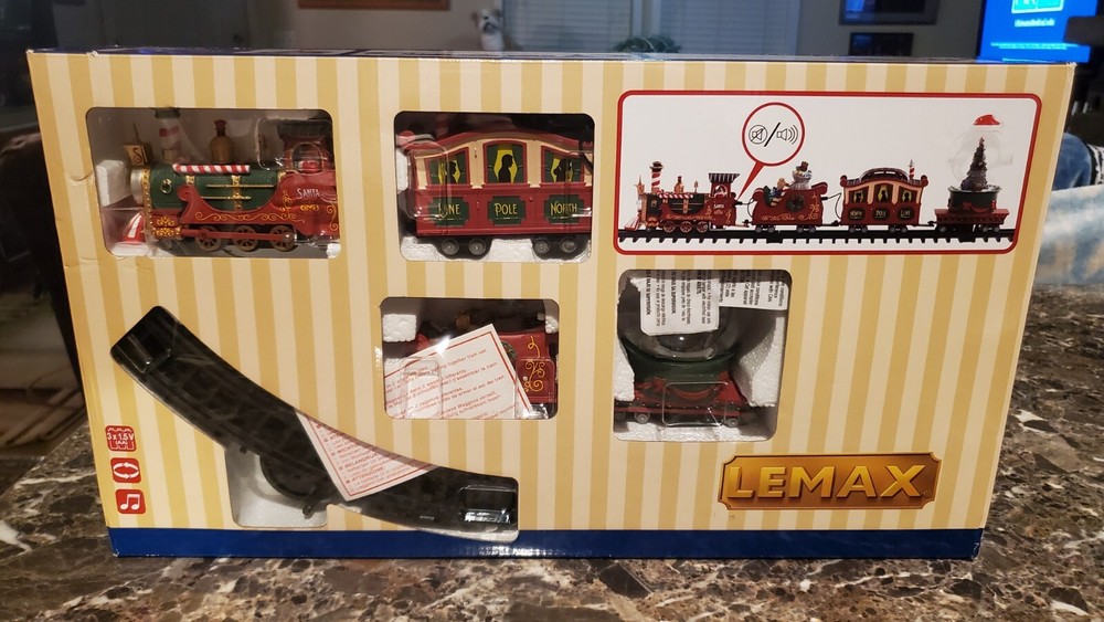 Lemax North Pole Christmas Train Snow Globe Village Collection  