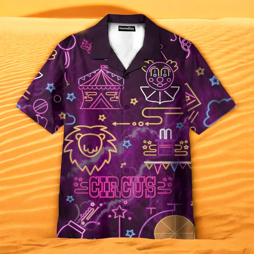 Neon Circus Funny Hawaiian Shirt