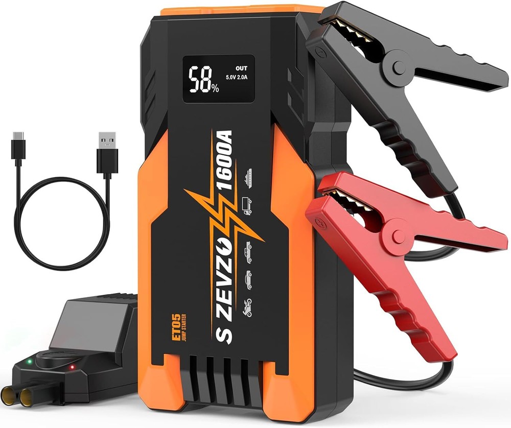 ET05 Jump Starter 1600A Portable Car Battery Pack for Up to...