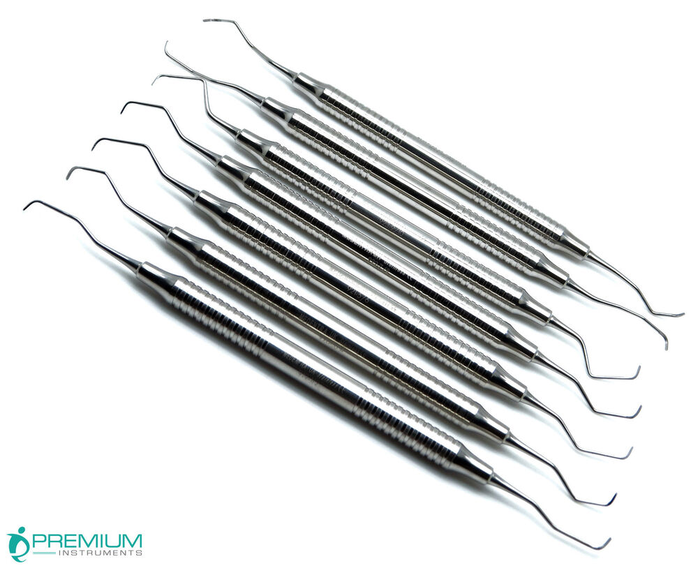 Dental Gracey Curettes 1/2 to 13/14 Periodontal Hollow Handle Steel Instruments