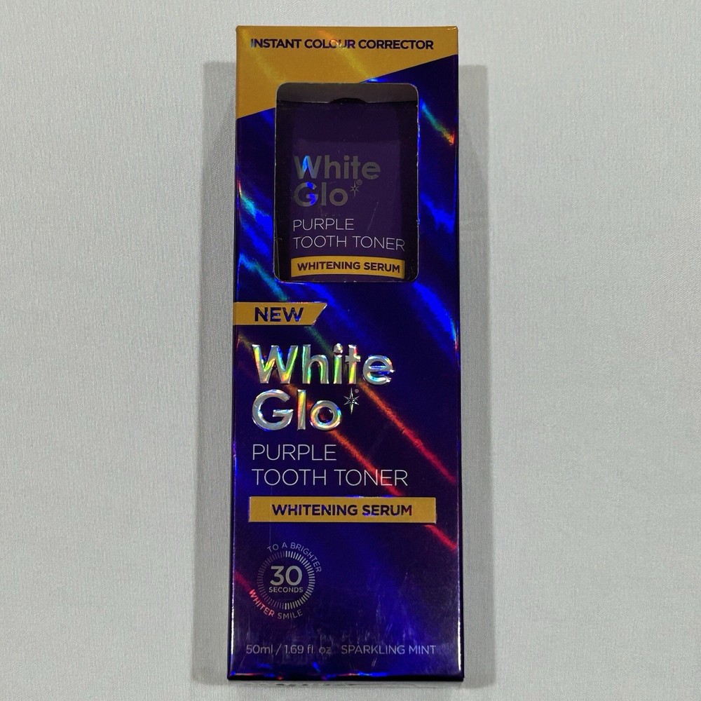 White Glo Purple Tooth Toner Whitening Serum Color Corrector 1.69oz