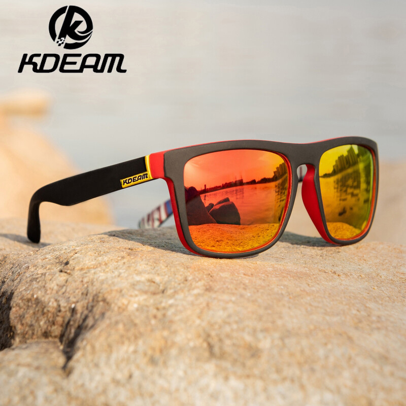 KDEAM Sport Polarized Square Sunglasses Men Women Outdoor Driving Glasses Hot